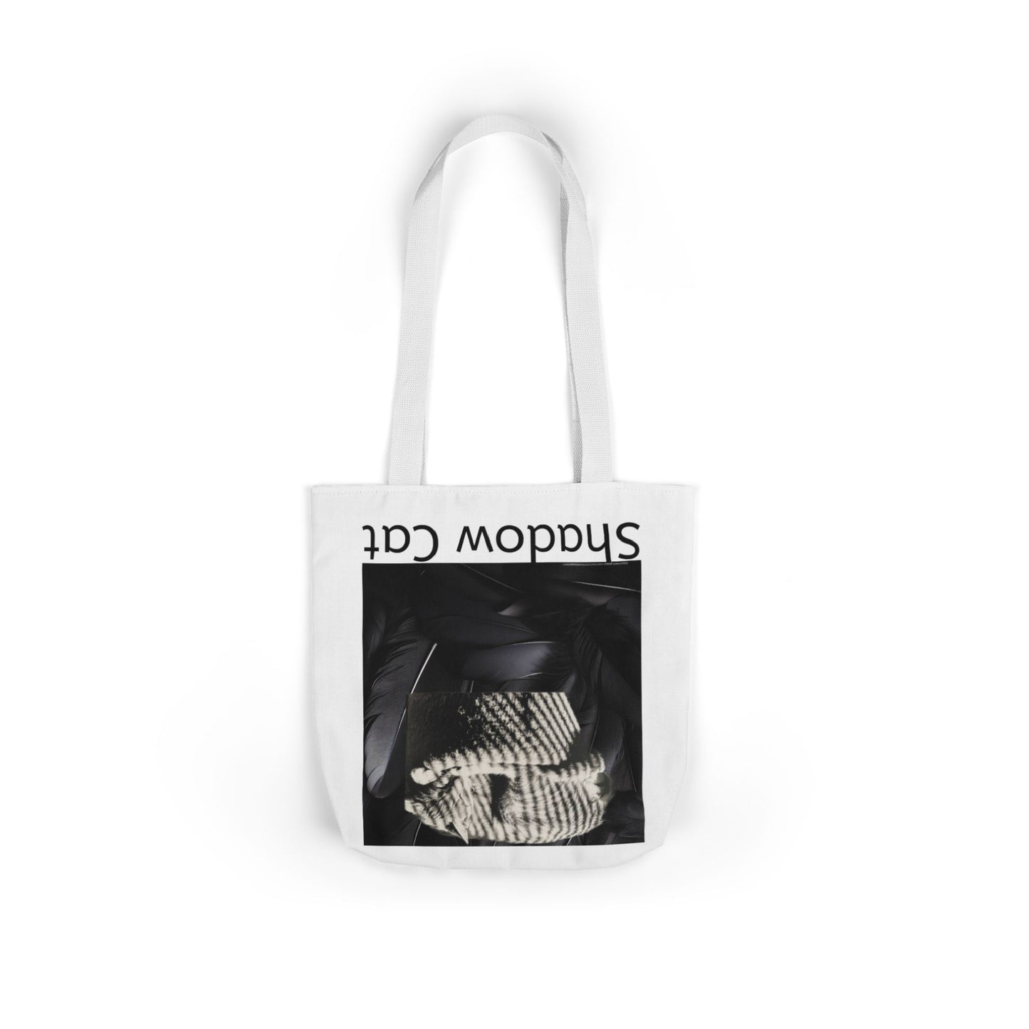 Shadow Cat Canvas Tote — Minimalist Cat Art Bag