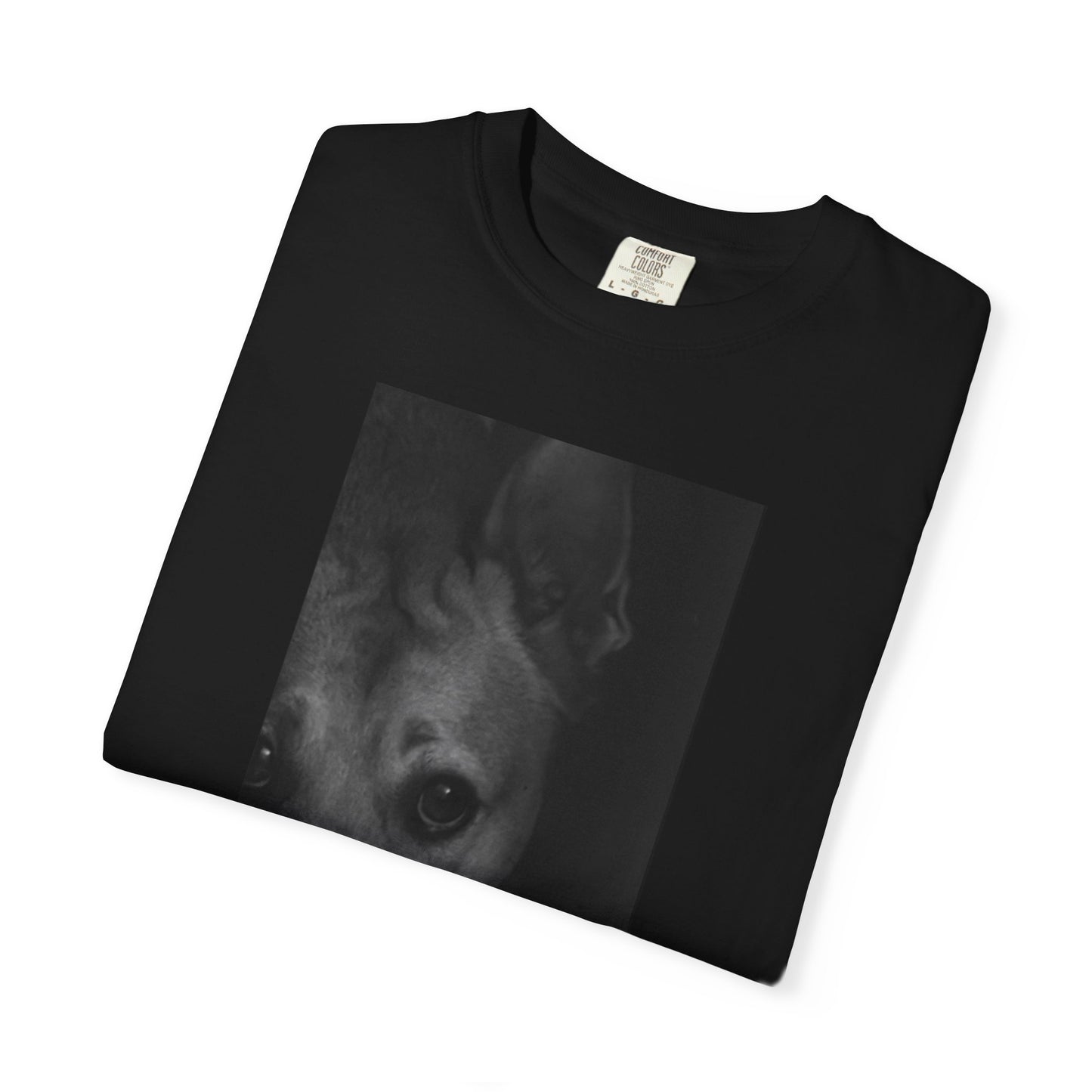 Dog Portrait T‑Shirt — Monochrome 'DOG' Graphic Tee