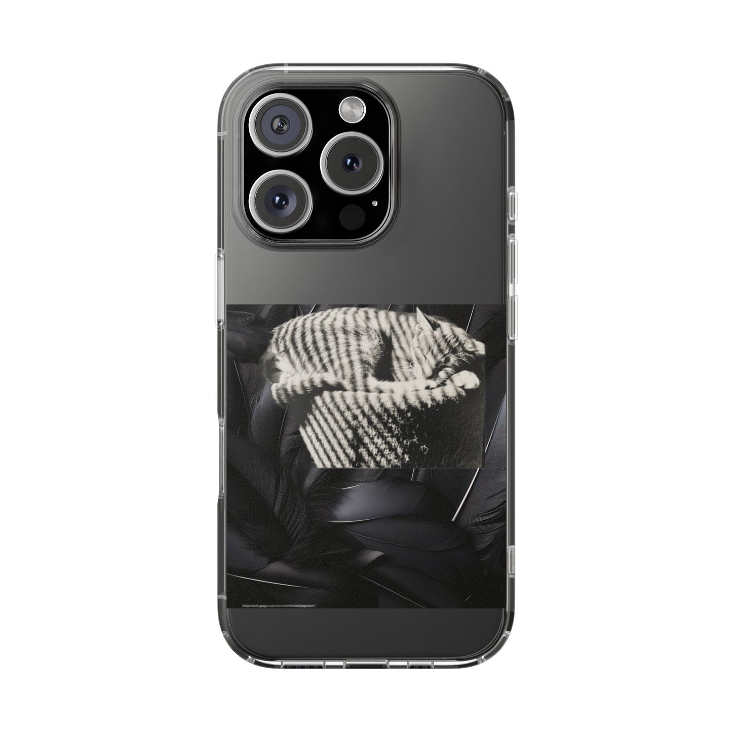 Stylish Clear Phone Case — Abstract Minimalist Design