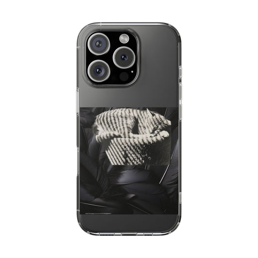 Stylish Clear Phone Case — Abstract Minimalist Design