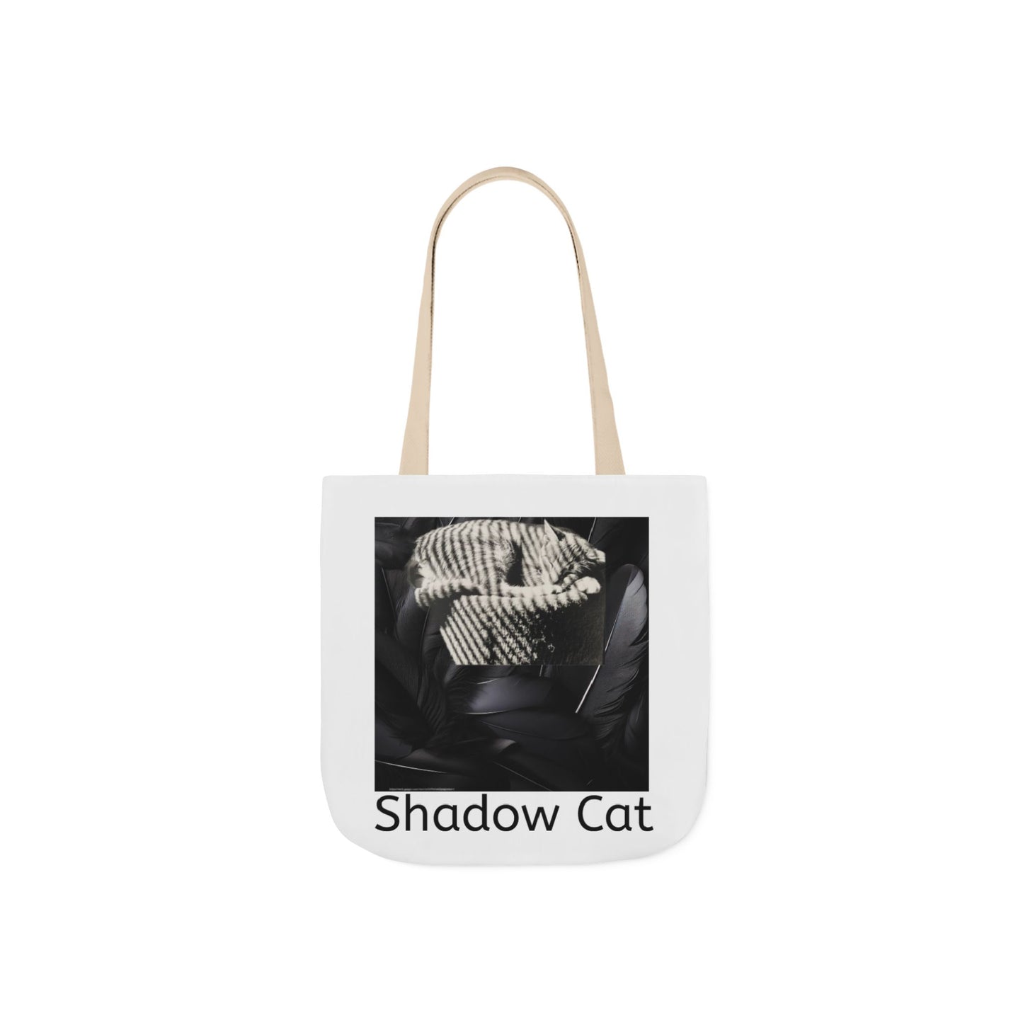 Shadow Cat Canvas Tote — Minimalist Cat Art Bag