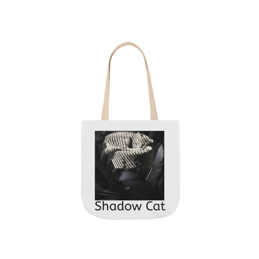 Shadow Cat Canvas Tote — Minimalist Cat Art Bag