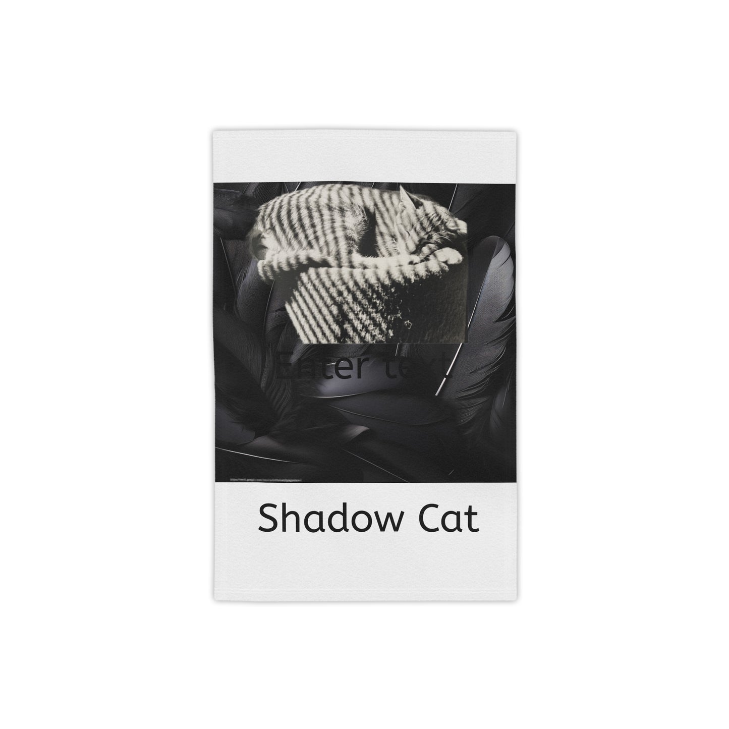 Shadow Cat Beach Towel — Cat Art Summer Accessory