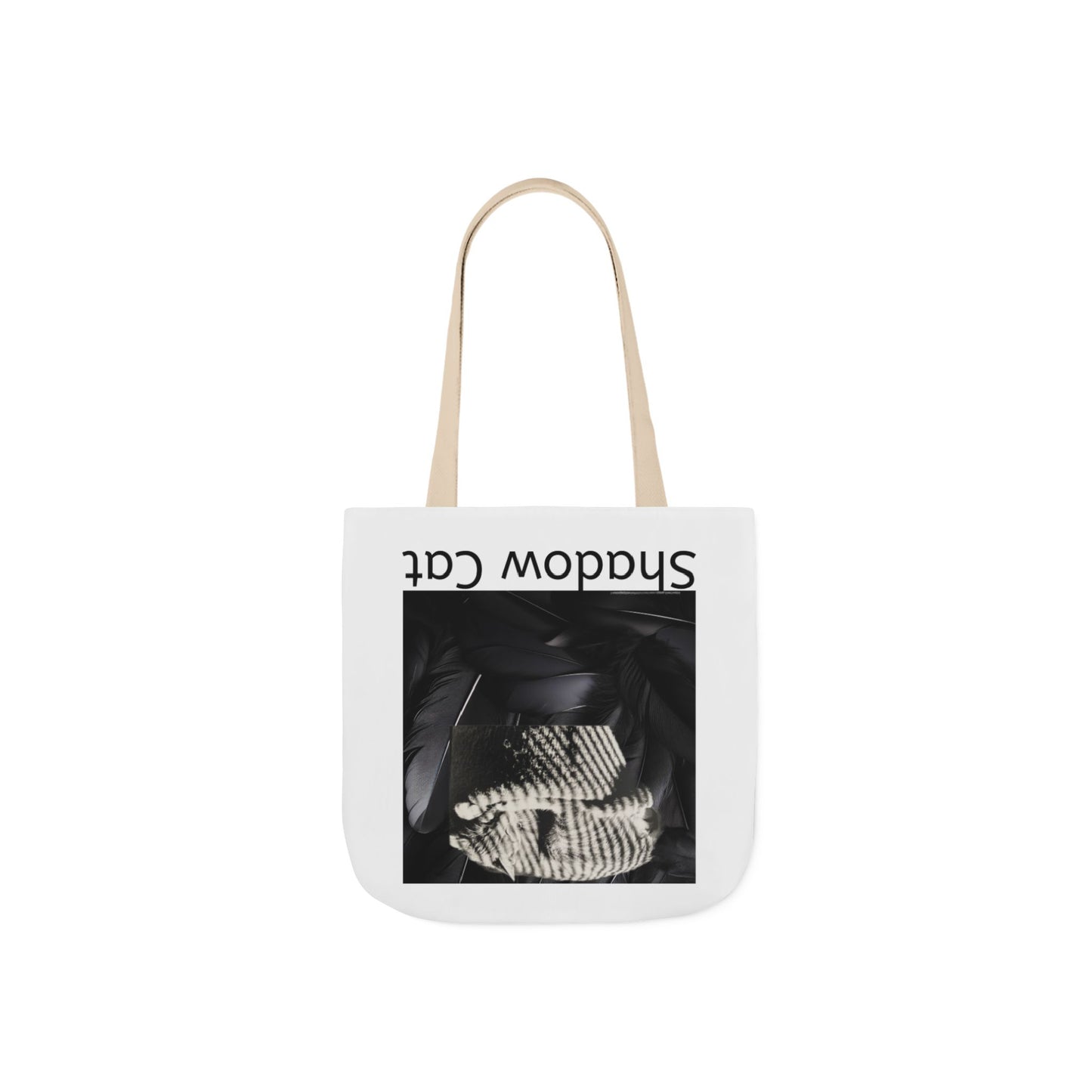 Shadow Cat Canvas Tote — Minimalist Cat Art Bag