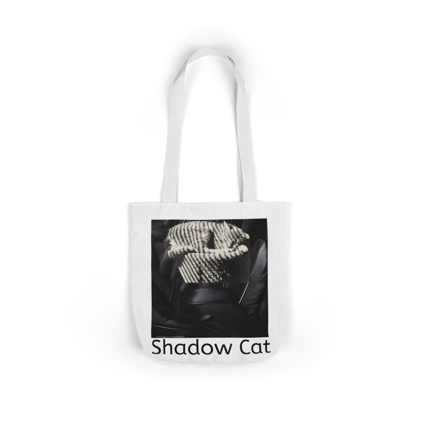 Shadow Cat Canvas Tote — Minimalist Cat Art Bag