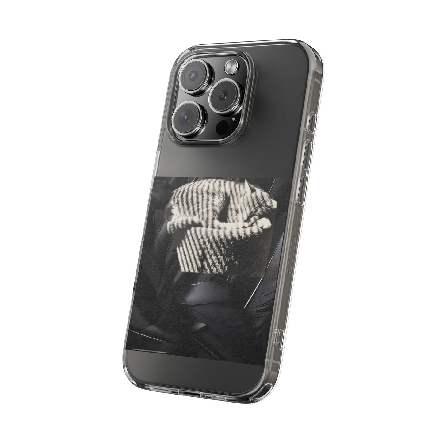 Stylish Clear Phone Case — Abstract Minimalist Design