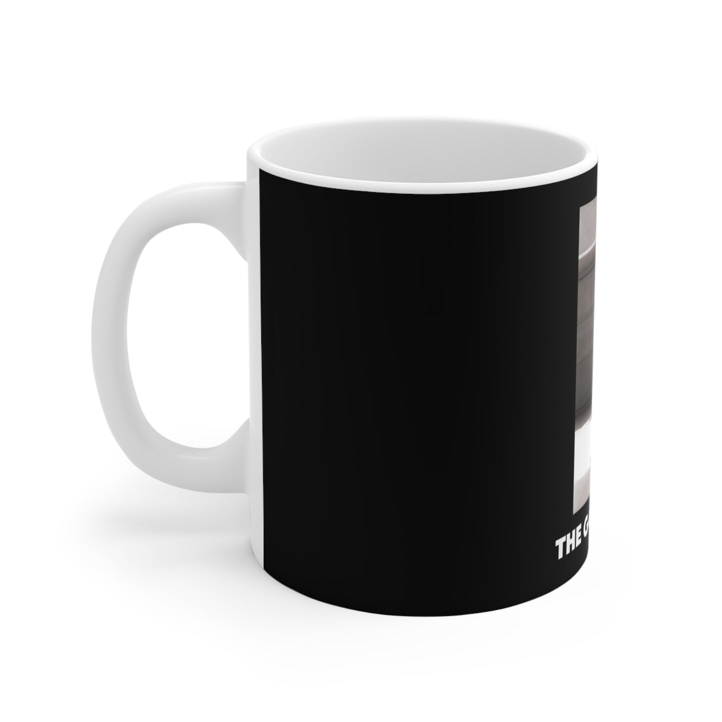 Crucified Mug — Gothic Black & White Photo Coffee Cup