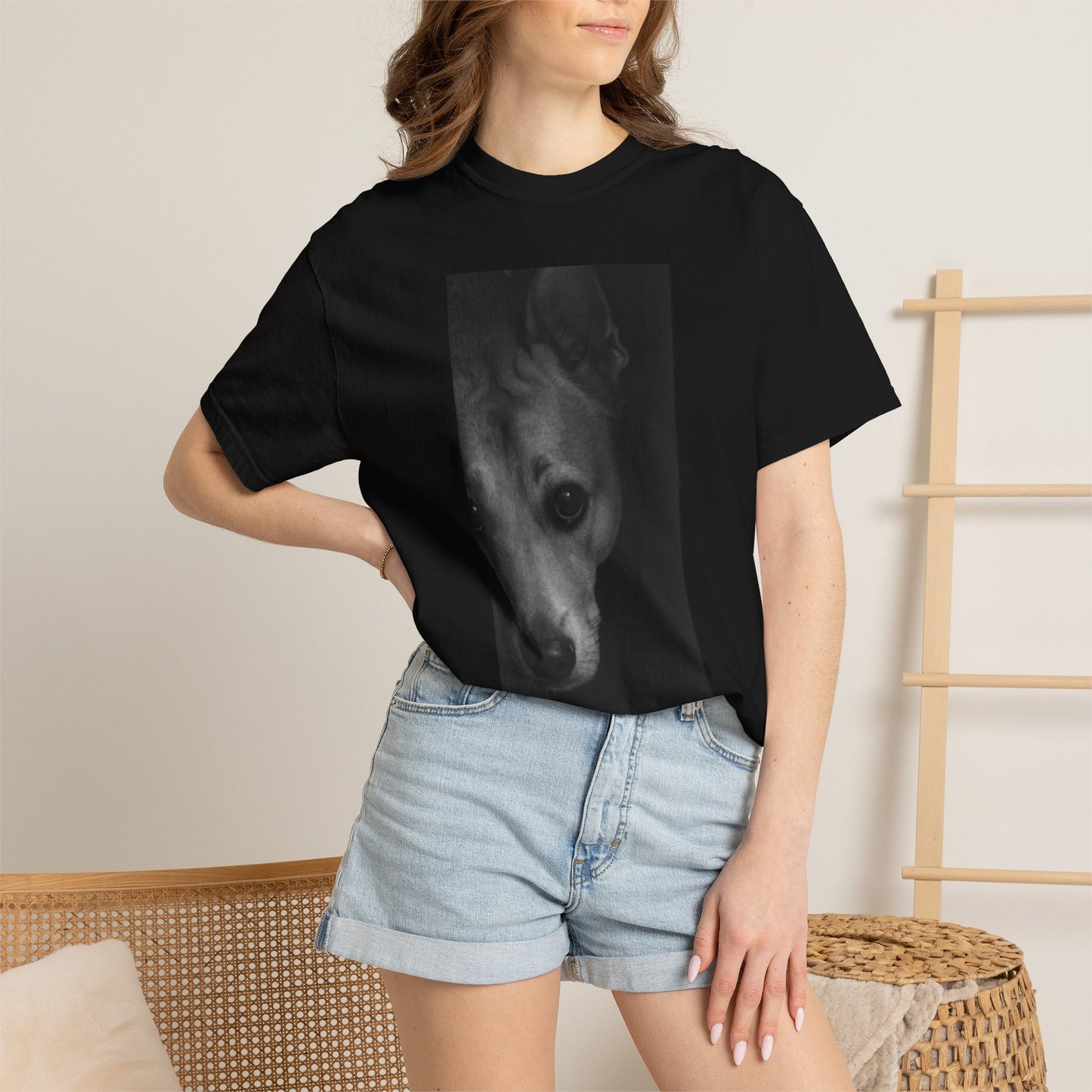 Dog Portrait T‑Shirt — Monochrome 'DOG' Graphic Tee