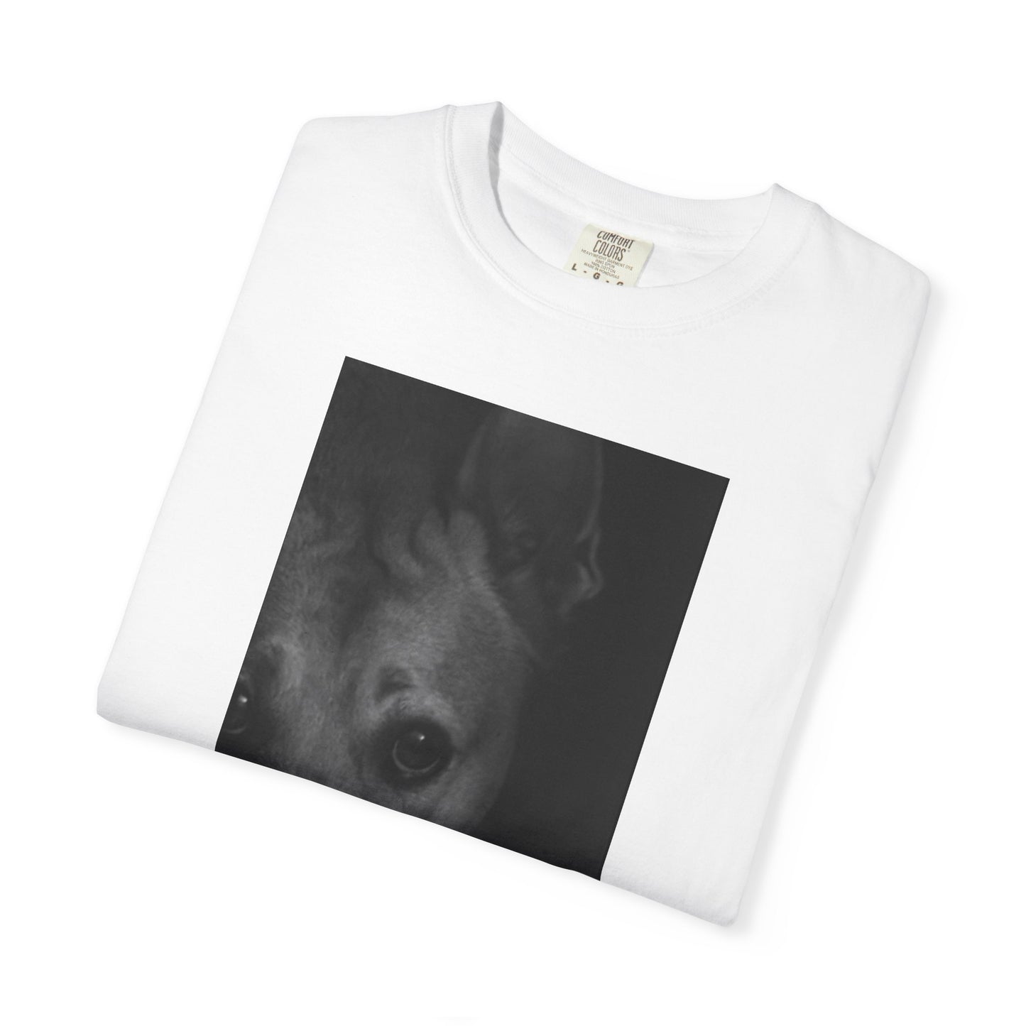 Dog Portrait Tee — Monochrome Photo Graphic T‑Shirt