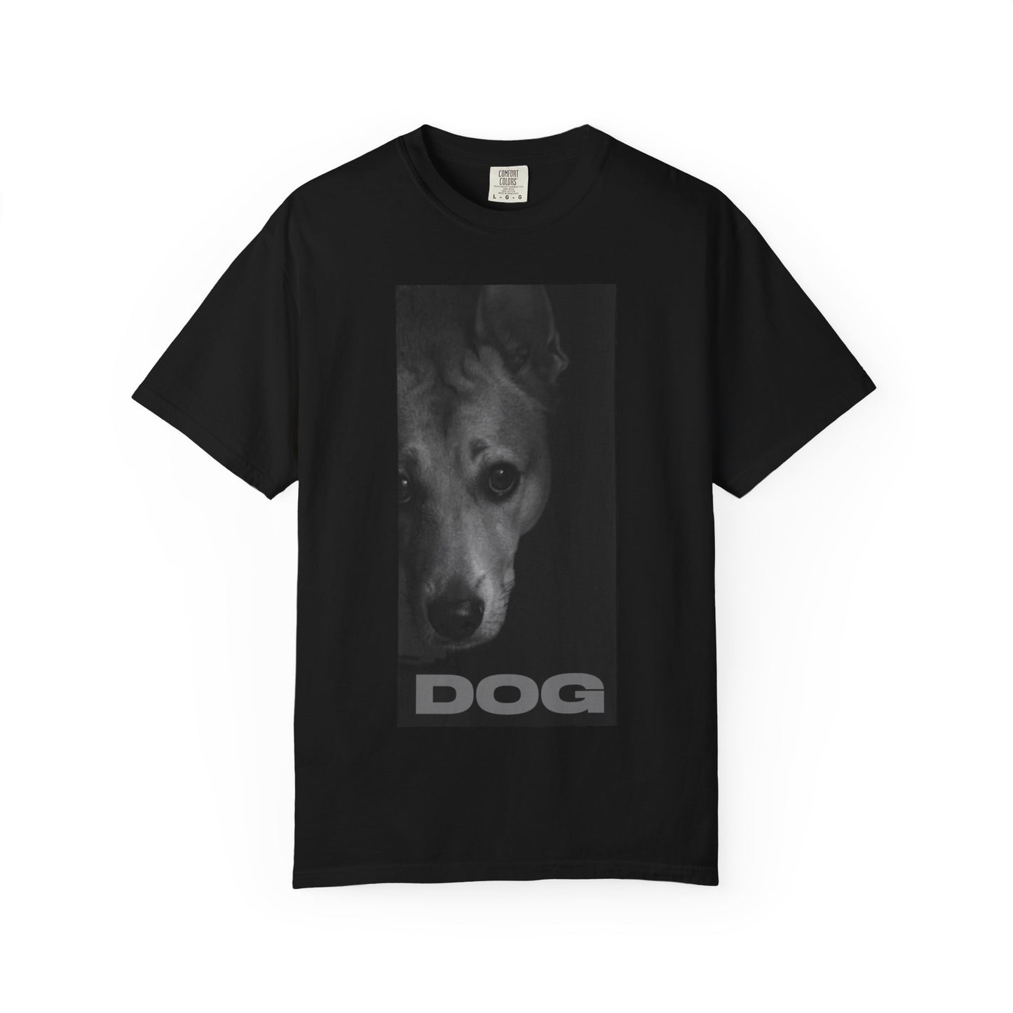 Dog Portrait Tee — Monochrome Photo Graphic T‑Shirt