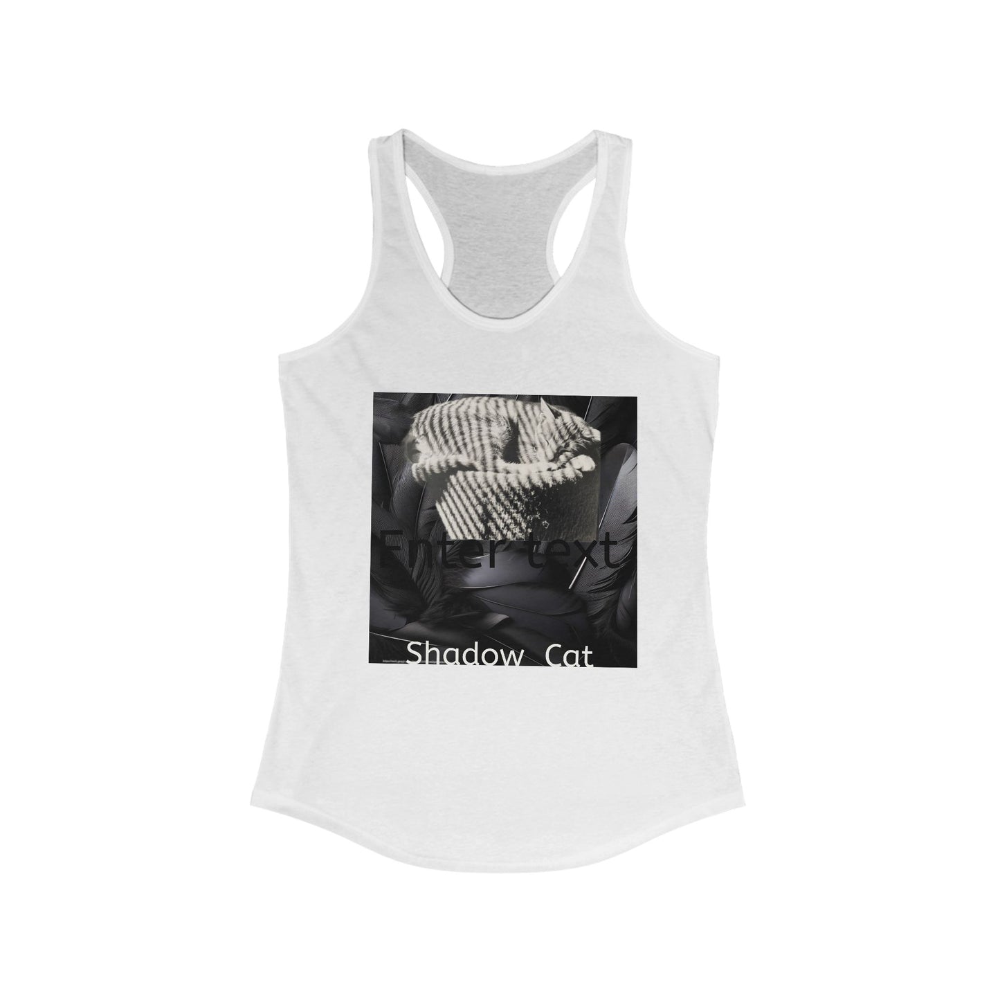 Shadow Cat Racerback Tank — Women's Cat Art Workout Top
