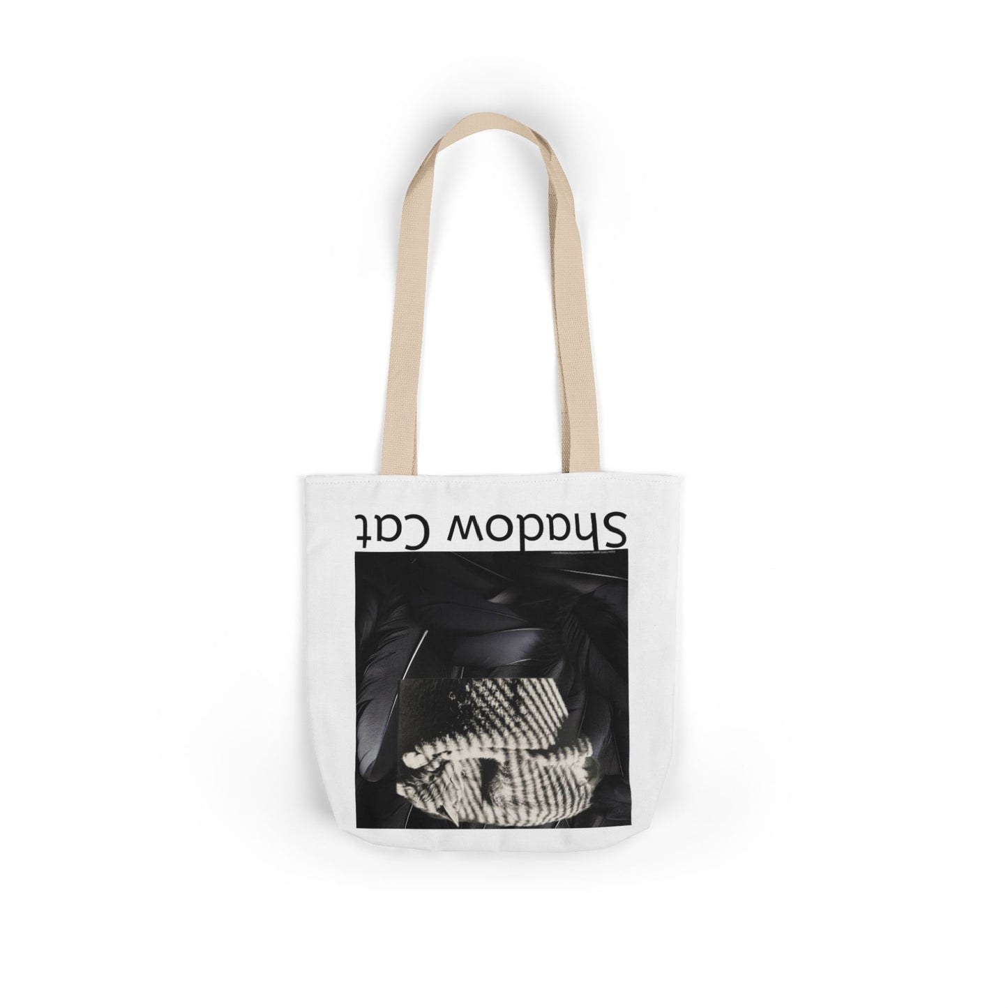Shadow Cat Canvas Tote — Minimalist Cat Art Bag