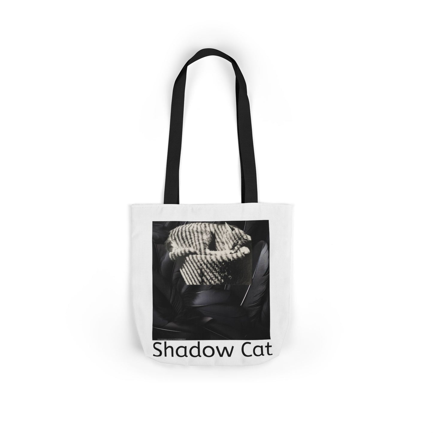 Shadow Cat Canvas Tote — Minimalist Cat Art Bag