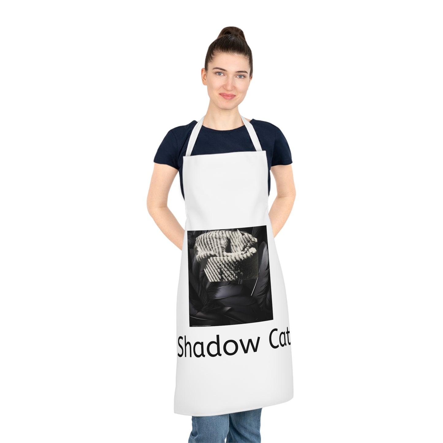 Shadow Cat Kitchen Apron — Cat Lover Cooking & Baking Gift