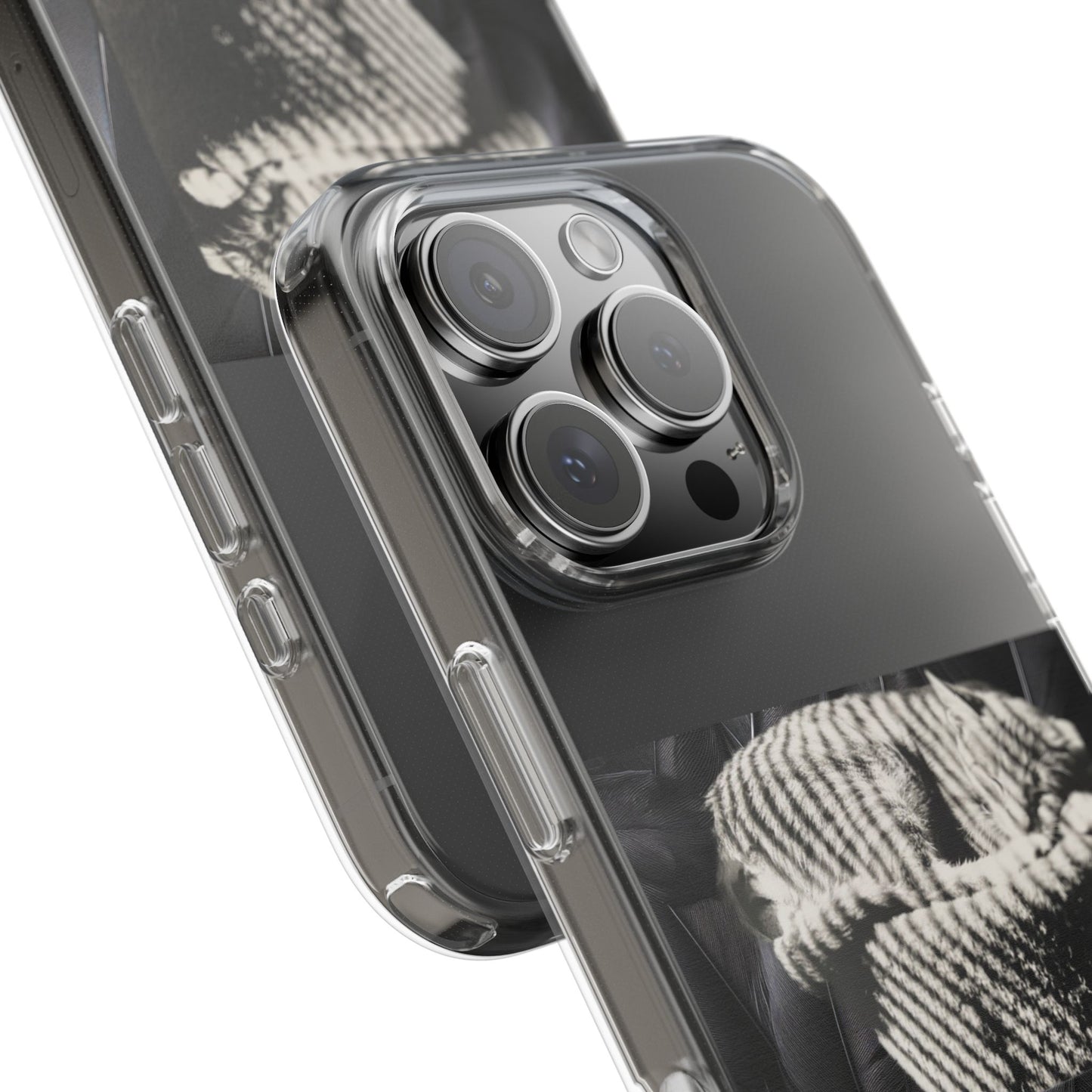 Stylish Clear Phone Case — Abstract Minimalist Design
