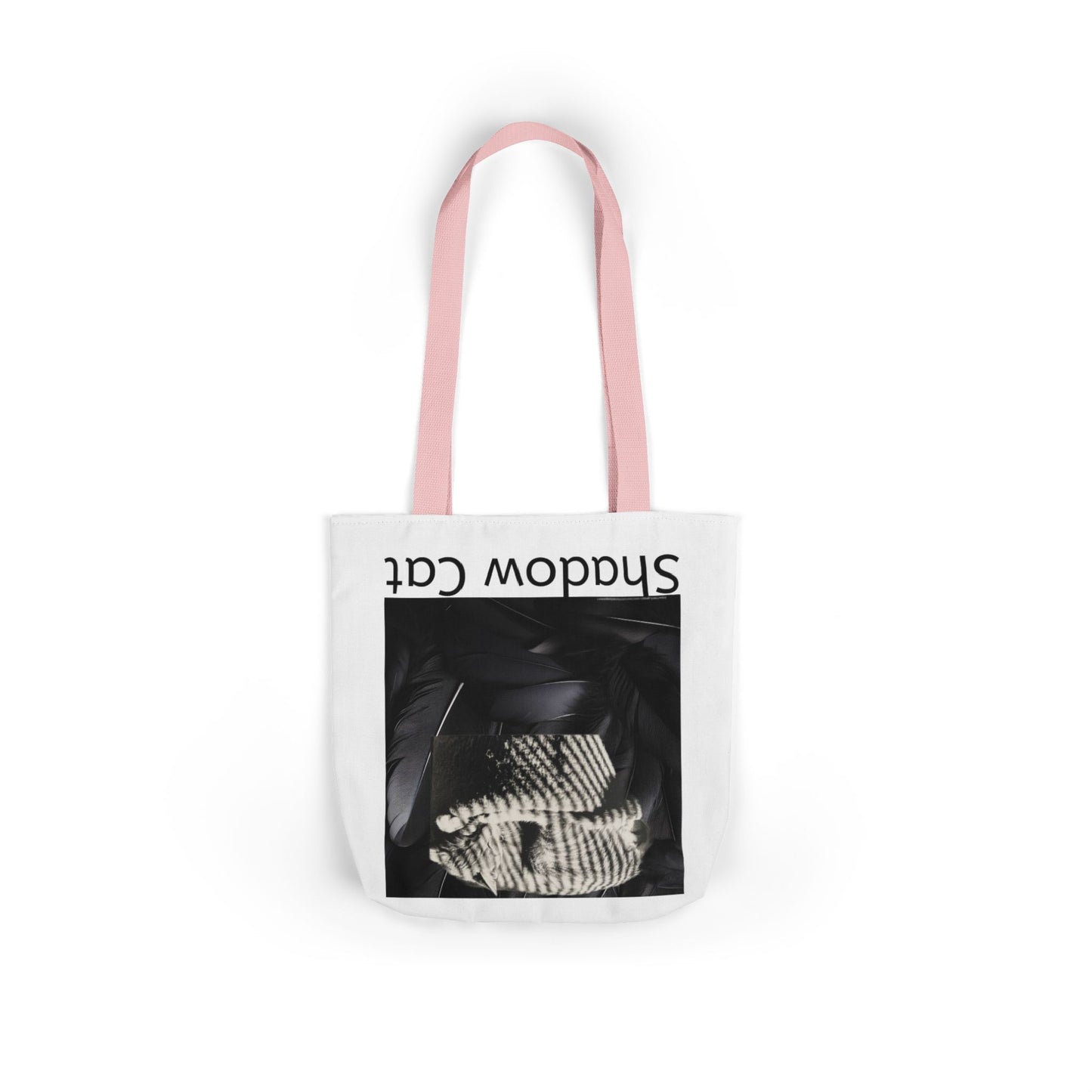Shadow Cat Canvas Tote — Minimalist Cat Art Bag