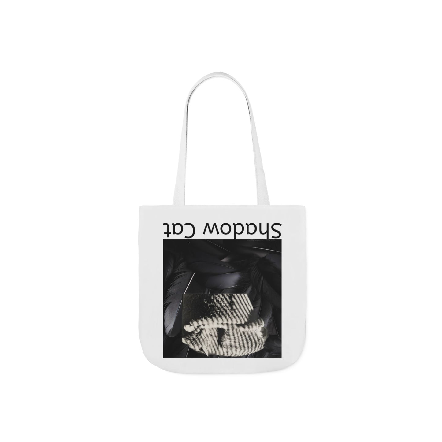 Shadow Cat Canvas Tote — Minimalist Cat Art Bag