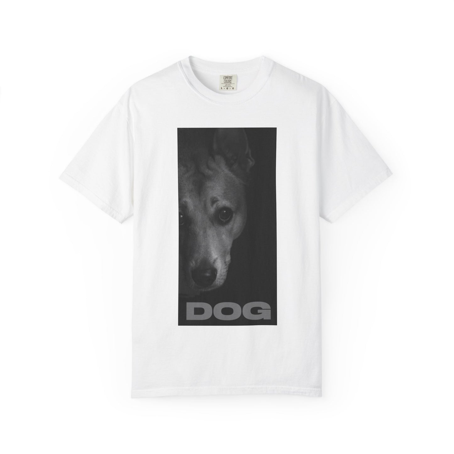 Dog Portrait Tee — Monochrome Photo Graphic T‑Shirt