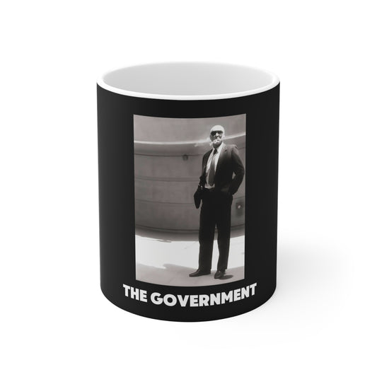 Crucified Mug — Gothic Black & White Photo Coffee Cup
