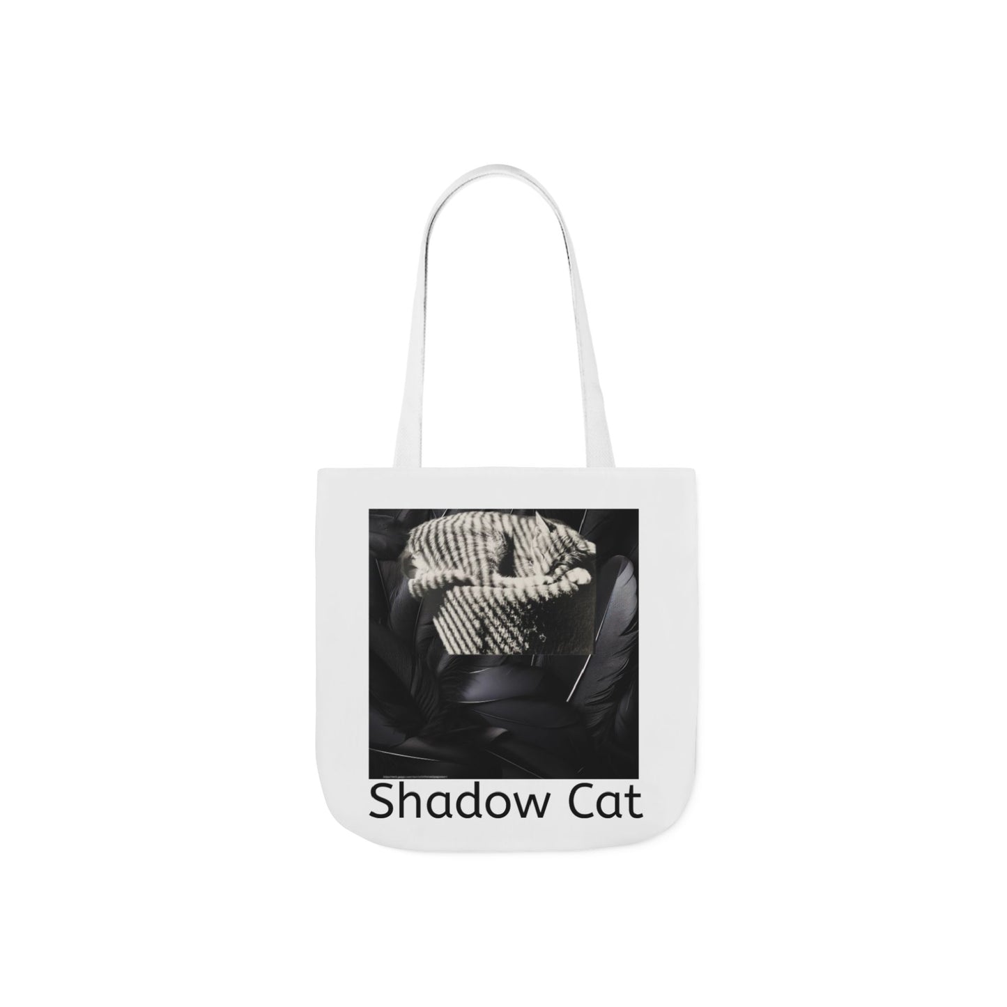 Shadow Cat Canvas Tote — Minimalist Cat Art Bag