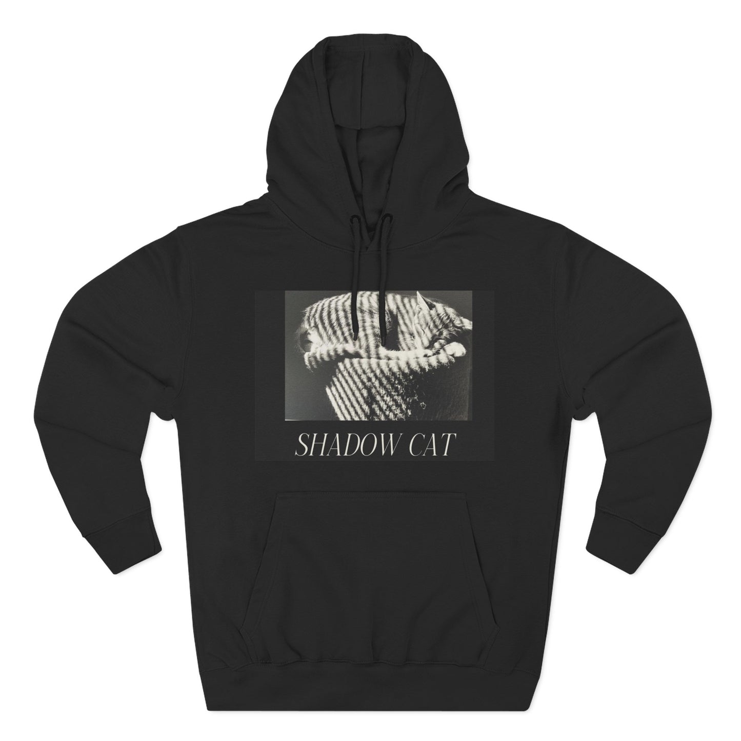 Shadow Cat Hoodie — Vintage Noir Cat Graphic Pullover