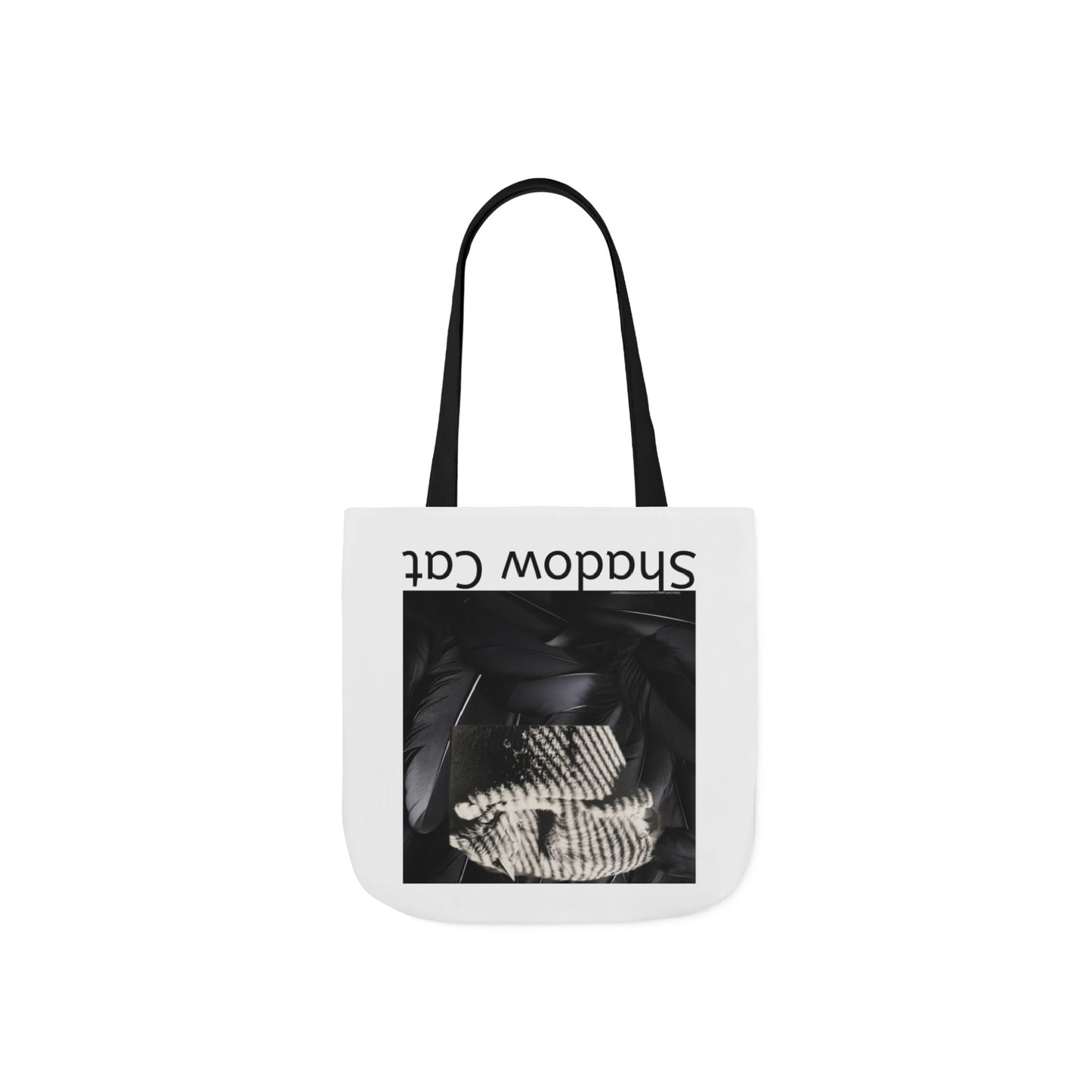 Shadow Cat Canvas Tote — Minimalist Cat Art Bag
