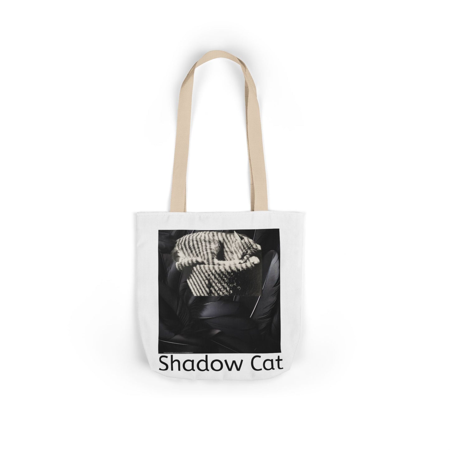 Shadow Cat Canvas Tote — Minimalist Cat Art Bag
